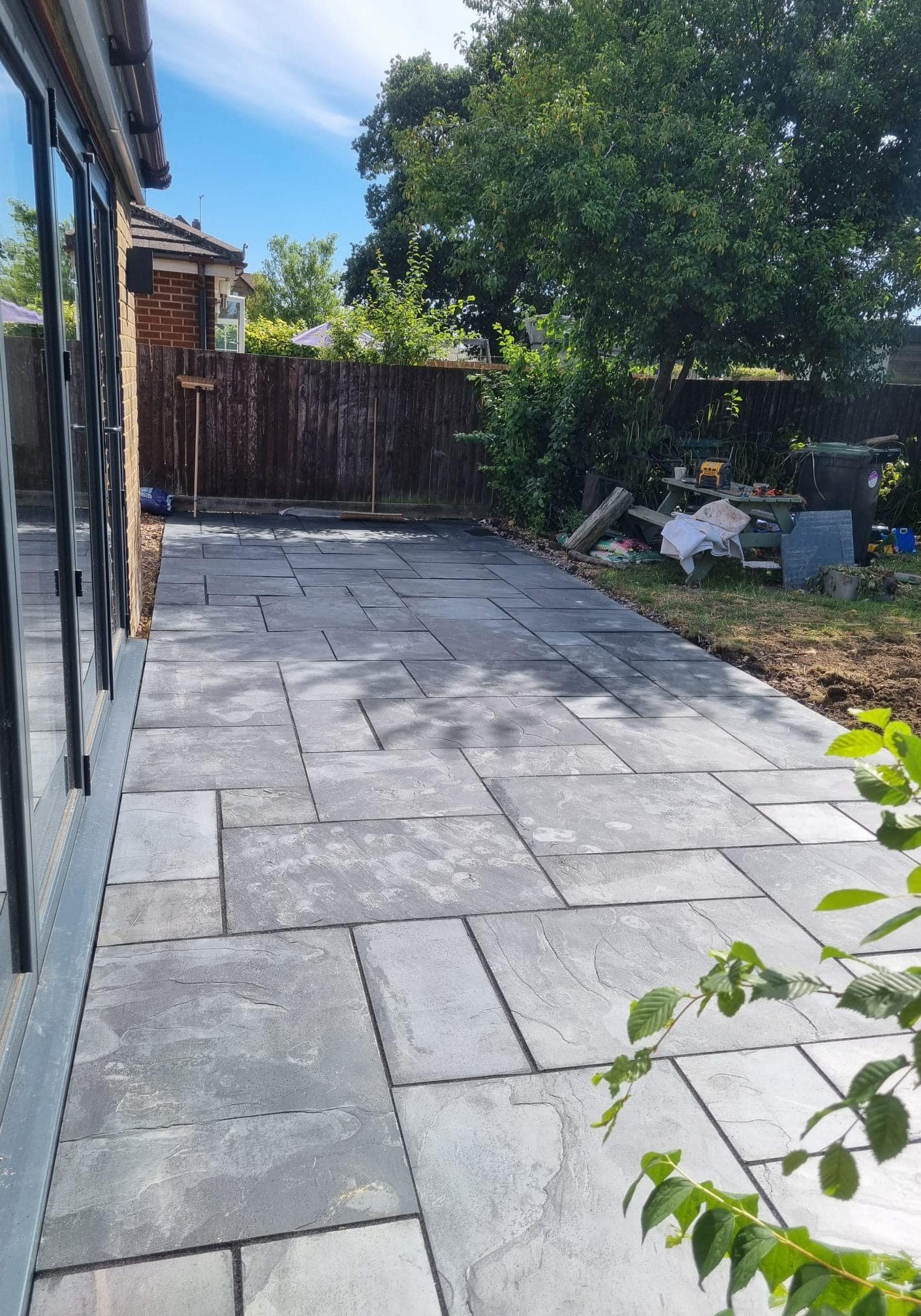 Paved patio UK back garden