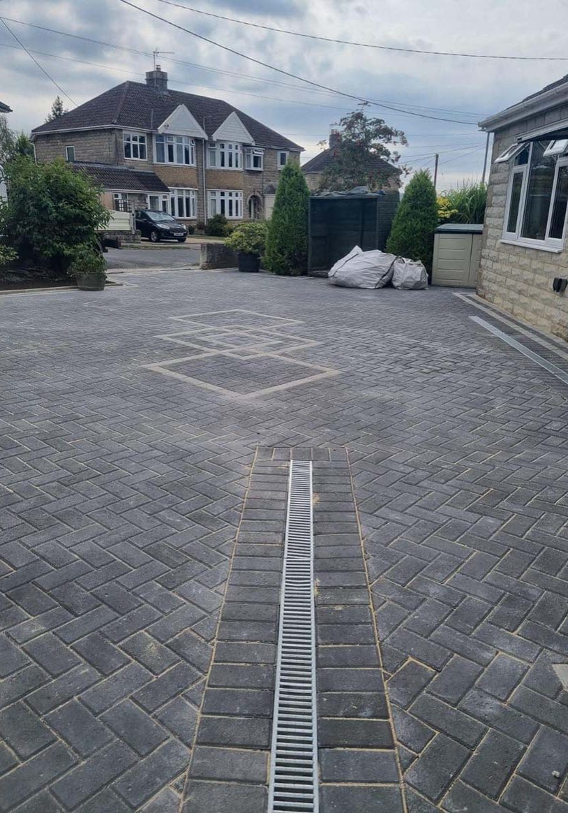 Block paved driveway